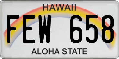 HI license plate FEW658