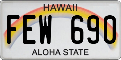 HI license plate FEW690