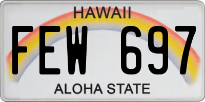 HI license plate FEW697