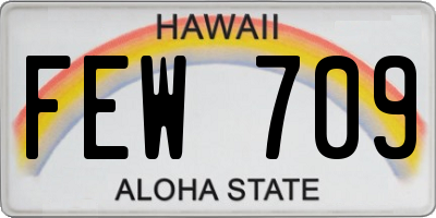 HI license plate FEW709