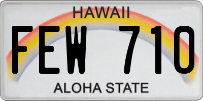 HI license plate FEW710