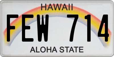 HI license plate FEW714
