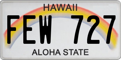 HI license plate FEW727