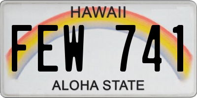 HI license plate FEW741