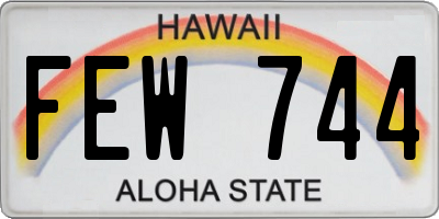 HI license plate FEW744