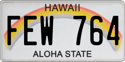 HI license plate FEW764