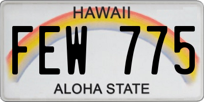 HI license plate FEW775