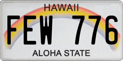 HI license plate FEW776