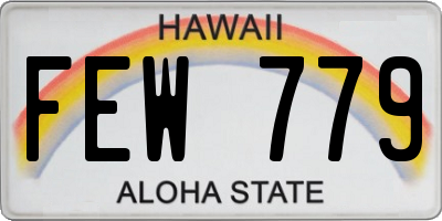 HI license plate FEW779