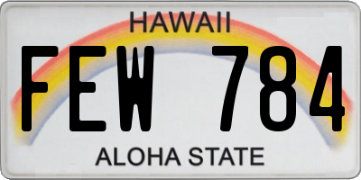HI license plate FEW784