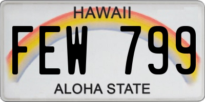 HI license plate FEW799