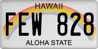 HI license plate FEW828