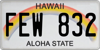 HI license plate FEW832