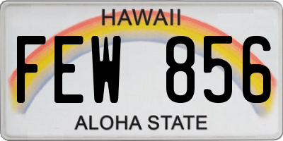 HI license plate FEW856