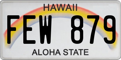 HI license plate FEW879