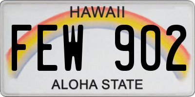 HI license plate FEW902