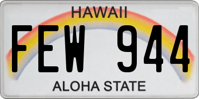 HI license plate FEW944