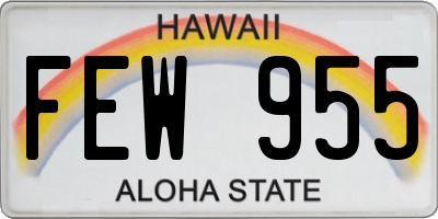 HI license plate FEW955