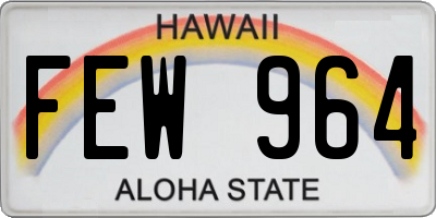 HI license plate FEW964