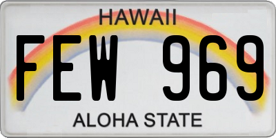 HI license plate FEW969