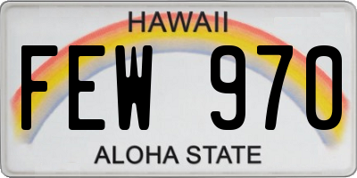 HI license plate FEW970