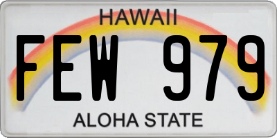 HI license plate FEW979