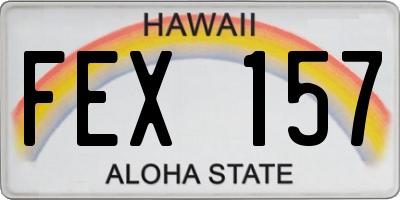 HI license plate FEX157
