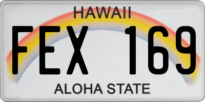 HI license plate FEX169