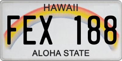 HI license plate FEX188