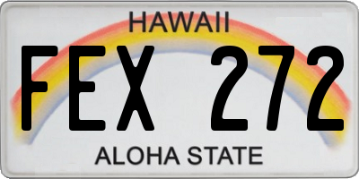 HI license plate FEX272