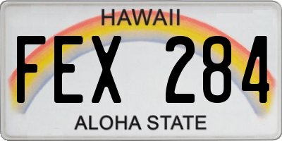 HI license plate FEX284