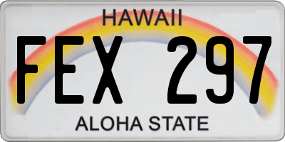 HI license plate FEX297