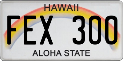 HI license plate FEX300