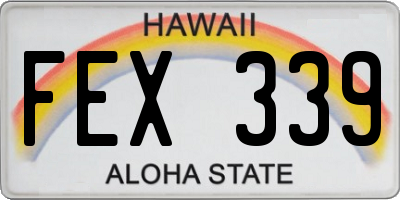 HI license plate FEX339