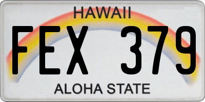 HI license plate FEX379