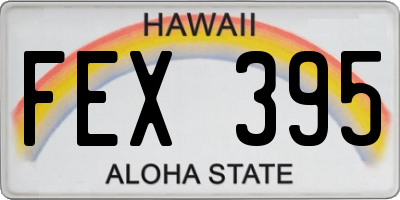 HI license plate FEX395