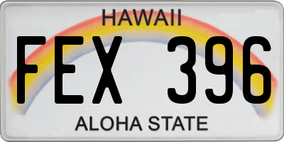 HI license plate FEX396