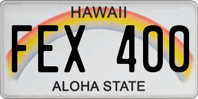 HI license plate FEX400