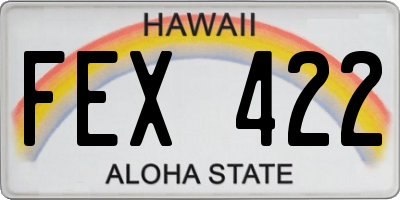 HI license plate FEX422
