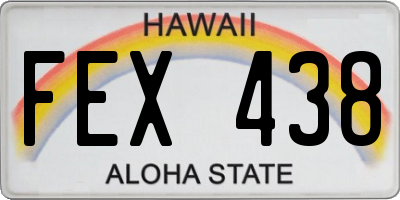 HI license plate FEX438