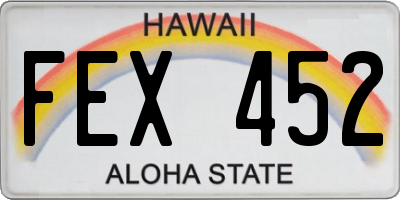 HI license plate FEX452