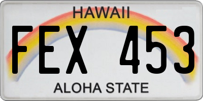 HI license plate FEX453