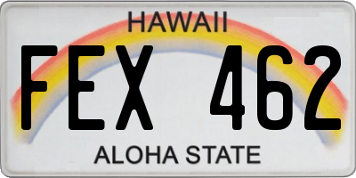 HI license plate FEX462