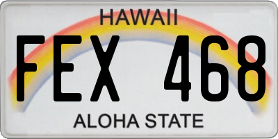 HI license plate FEX468