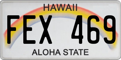 HI license plate FEX469