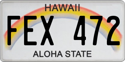 HI license plate FEX472
