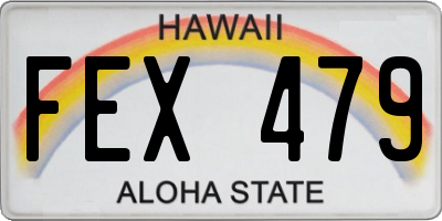 HI license plate FEX479