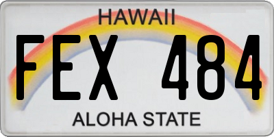 HI license plate FEX484