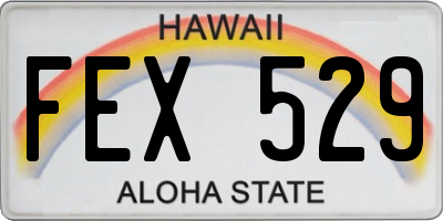 HI license plate FEX529
