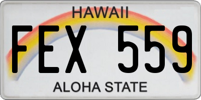 HI license plate FEX559